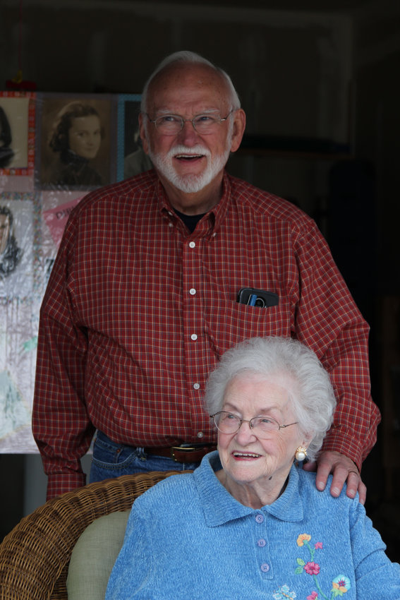 Evelyn Berkey cared for her toddler son, Bill, alone for roughly two years when her husband served overseas in WWII. She now lives with Bill in Castle Rock.